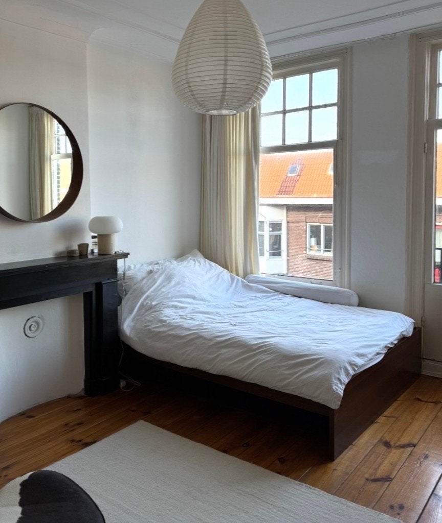 IKEA MALM bedframe 160x200 in donkerbruin hout, Ophalen, Modern, IKEA vintage, Scandinavisch, Gebruikt, Bruin