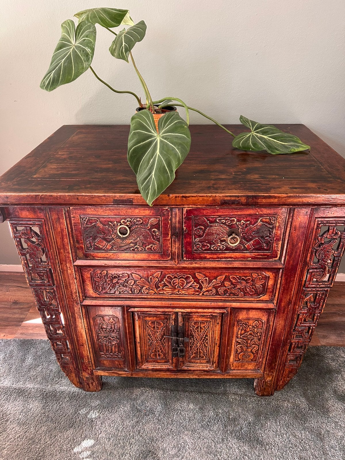 Authentieke Chinese houten kast, Ophalen, Gebruikt, 1 of 2 laden, 50 tot 100 cm