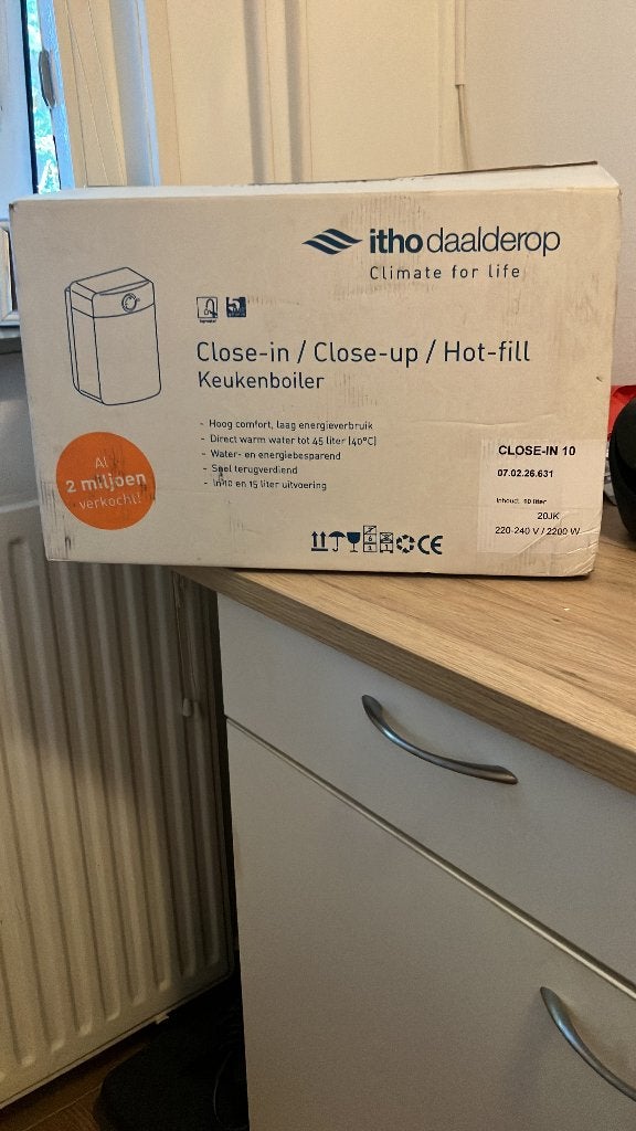 Itho Daalderop close in boiler hotfill NIEUW, Ophalen, Nieuw, Boiler, Minder dan 3 jaar oud