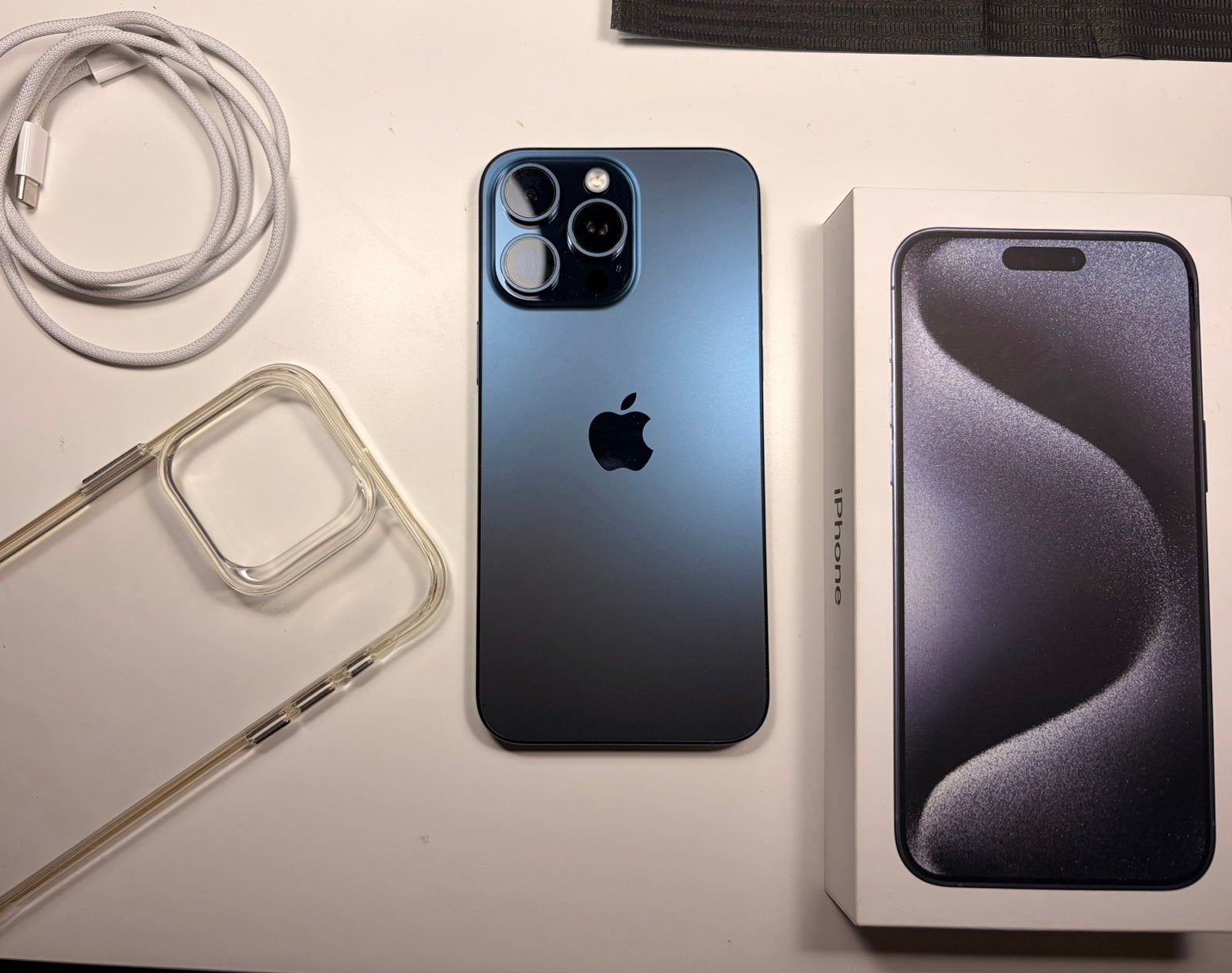 Apple iPhone 15 Pro Max 256GB Blauw Titanium, Ophalen of Verzenden, Zo goed als nieuw, Blauw, IPhone 15 Pro Max