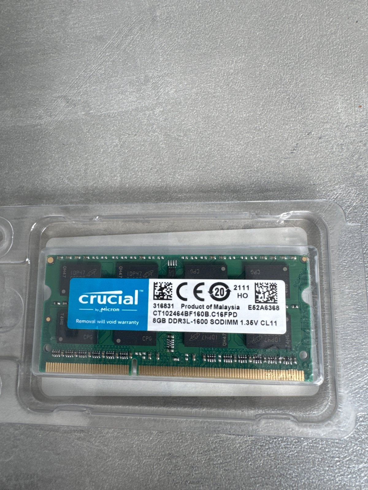 Crucial 8GB DDR3L-1600 SODIMM RAM voor Laptop (3 stuks), Computers en Software, RAM geheugen, 8 GB, Nieuw, DDR3, Ophalen of Verzenden