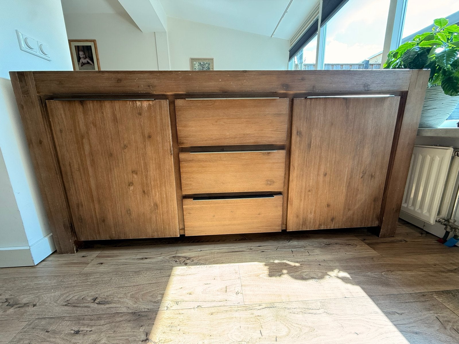 Dressoir Salzburg – Pronto acaciahout, Ophalen, Gebruikt, 150 tot 200 cm, Met lade(s)