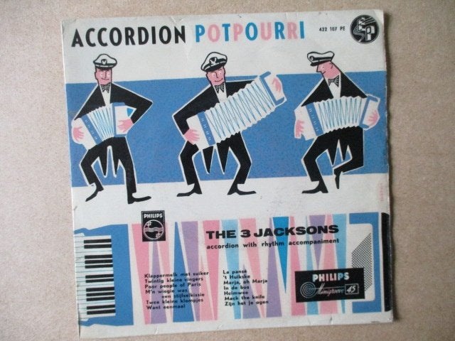s1641 the 3 jacksons - accordion potpourri, Ophalen, Gebruikt, 7 inch, Overige genres