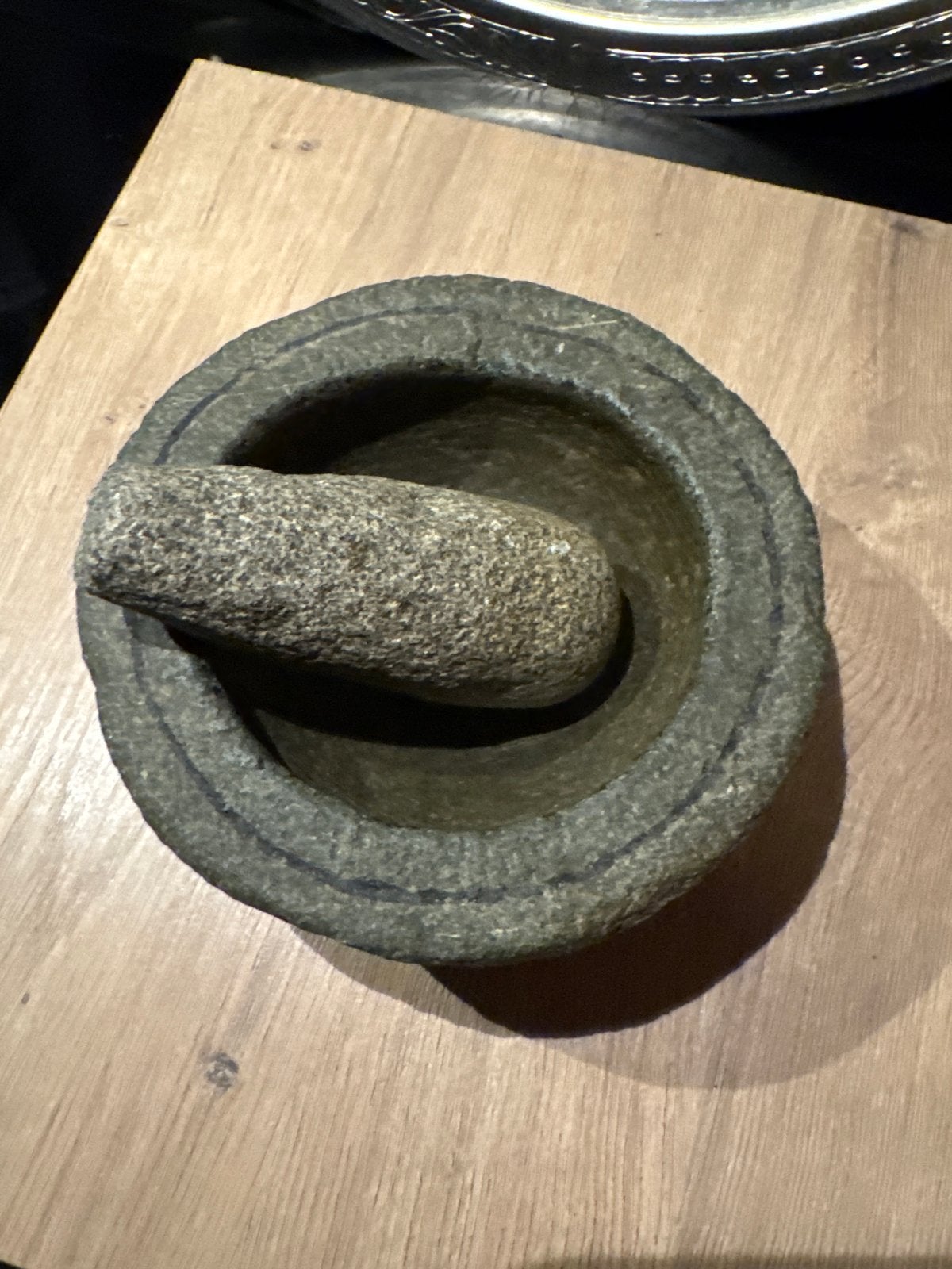 Mexicaanse Molcajete - Mortier en Vijzel van Steen, Huis en Inrichting, Keuken | Keukenbenodigdheden, Ophalen, Overige typen, Zo goed als nieuw
