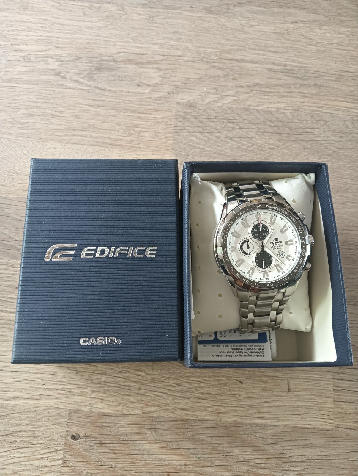 Casio Edifice ZGAN nieuwe batterij, Sieraden, Tassen en Uiterlijk, Horloges | Heren, Zo goed als nieuw, Polshorloge, Casio, Staal
