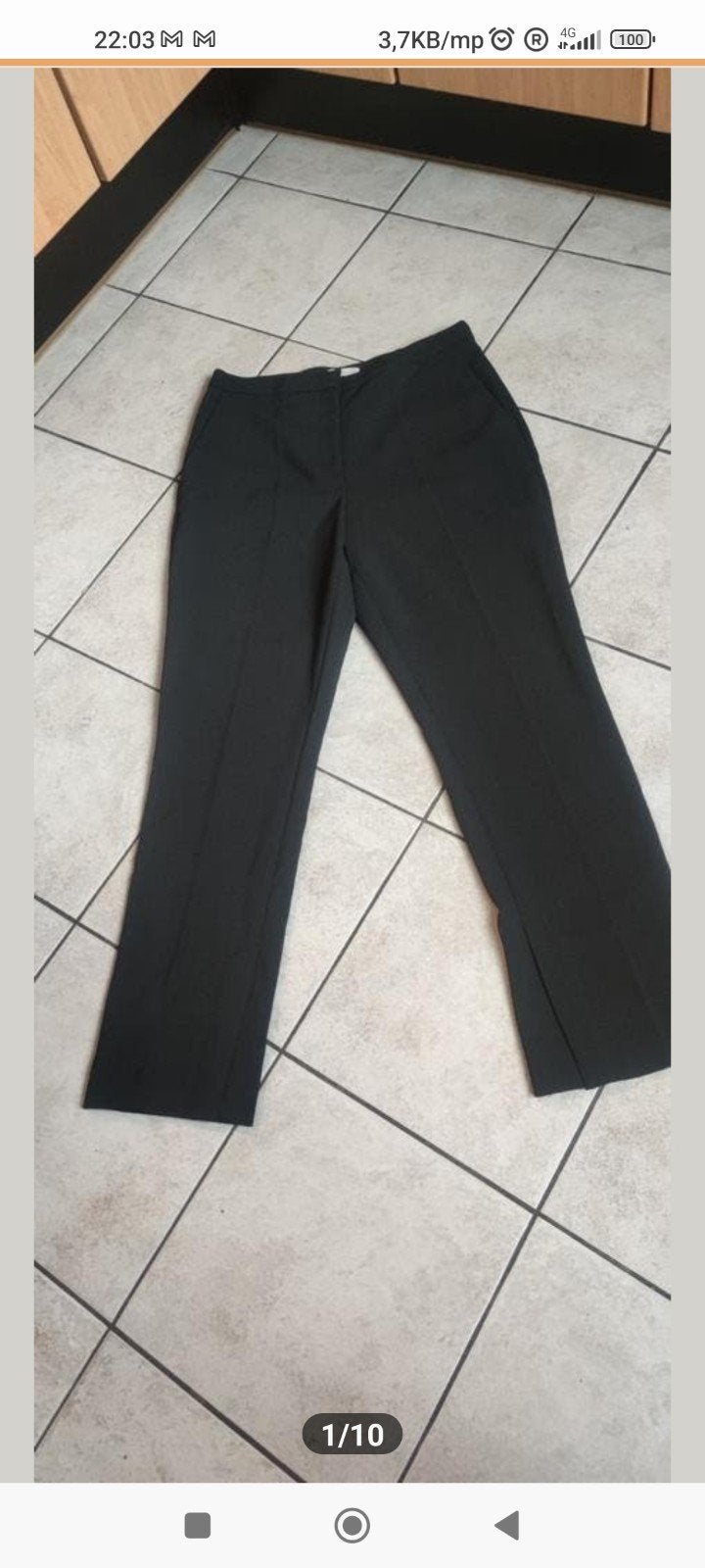 Mooie zwart broek van H&M maat L, Zwart, Maat 42/44 (L), Ophalen of Verzenden, Zo goed als nieuw