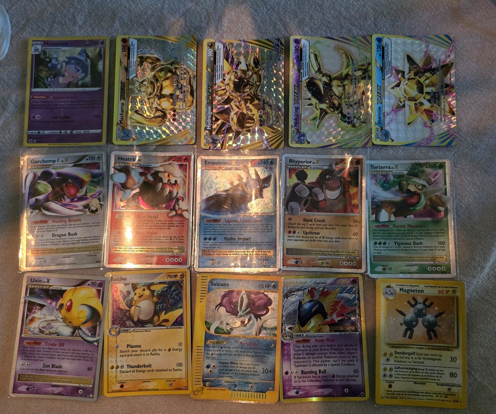 Pokémon Kaarten Set – 15 kaarten diverse mooie sets, Ophalen of Verzenden, Gebruikt, Meerdere kaarten, Foil