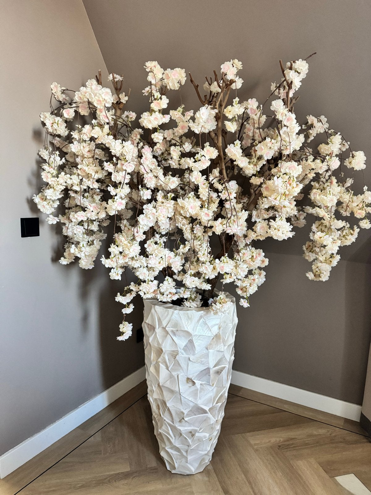 bloesemboom met pot, Huis en Inrichting, Woonaccessoires | Kunstplanten en Kunstbloemen, Ophalen, Binnen, Natuurlijk materiaal
