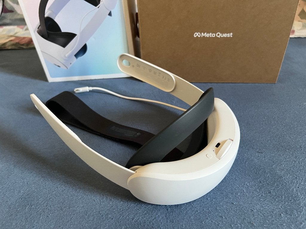 Officiële Meta Quest 3 Elite Strap met Battery, Spelcomputers en Games, Ophalen, Zo goed als nieuw, VR-bril, Overige platformen