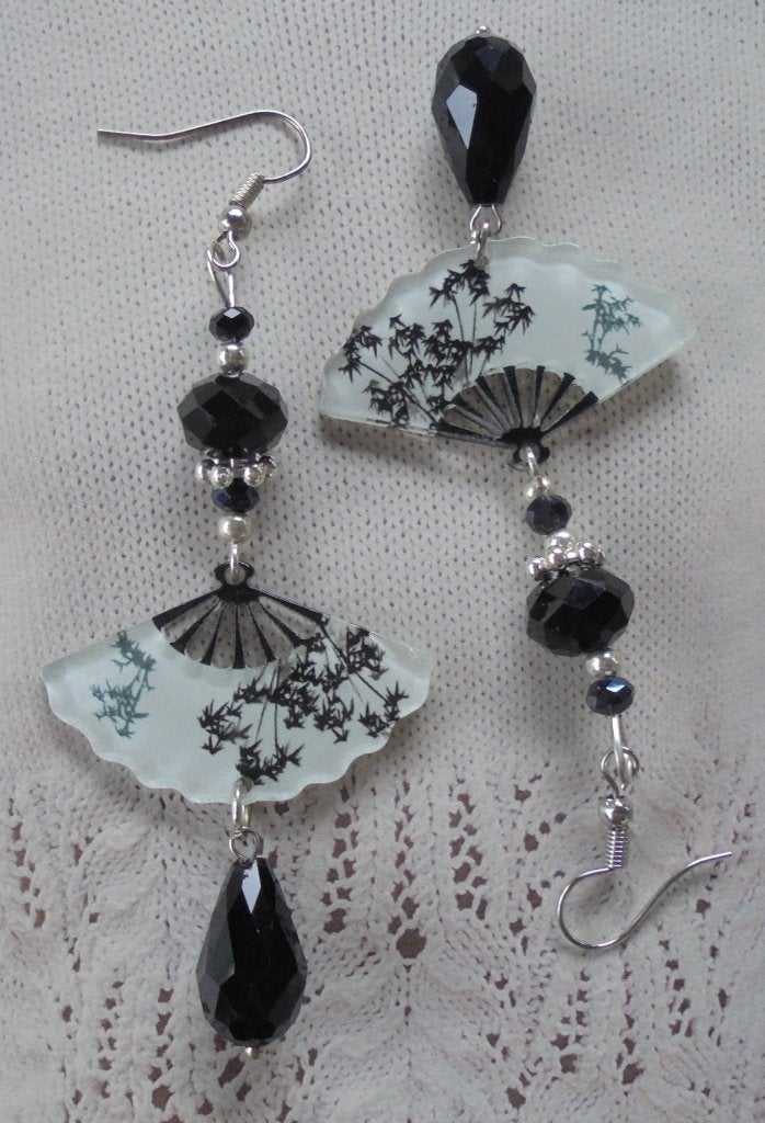 handwerk oorbellen, Sieraden, Tassen en Uiterlijk, Overige materialen, Hangers, Zwart, Nieuw
