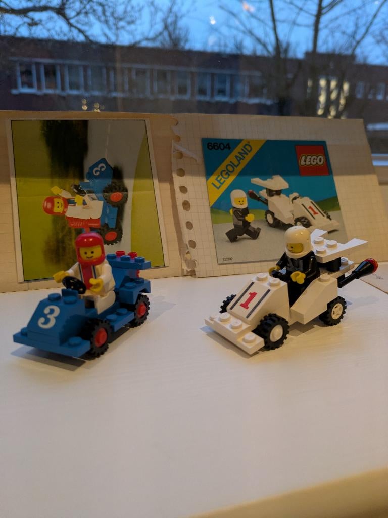 lego race auto's sets 6502 6503 6526 6604 6605 6609, Ophalen of Verzenden, Gebruikt, Complete set, Lego