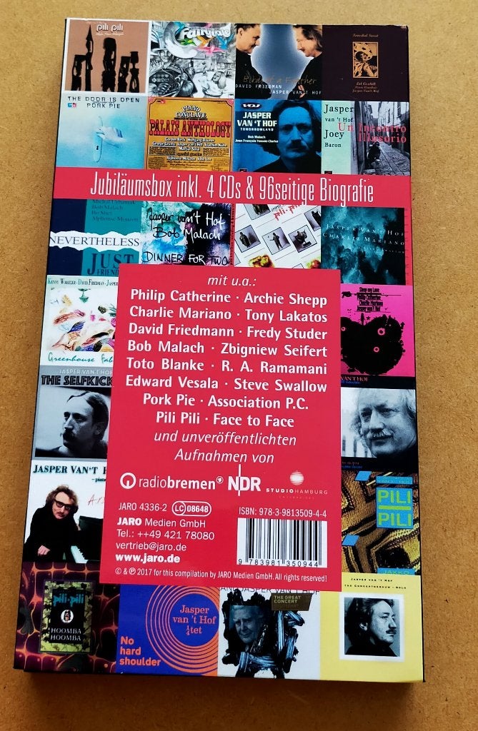 Jasper van 't Hof - Jazz Because 4CD Box + Boek 2017, Ophalen of Verzenden, Zo goed als nieuw, Jazz