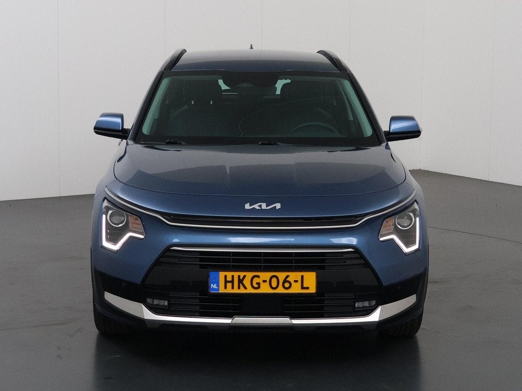 Kia Niro 1.6 GDi Hybrid DynamicLine | Navigatie | DAB | Came, Auto's, Kia, 1374 kg, 137 pk, Gebruikt, Blauw