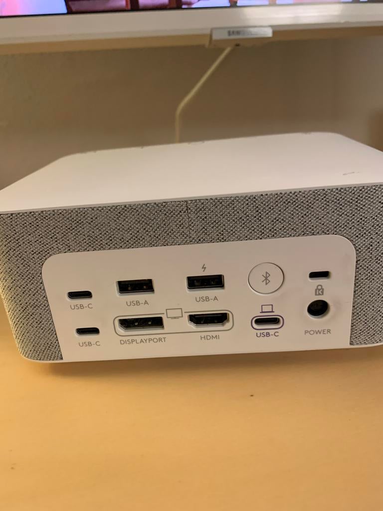 Logitech Logi Dock - Docking Station met Speaker, Computers en Software, Dockingstations, Gebruikt, Docking station, Laptop, Ophalen of Verzenden