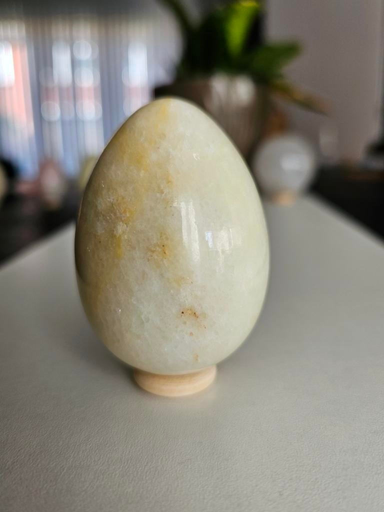 Ei Sculptuur van Alabast, Ophalen of Verzenden