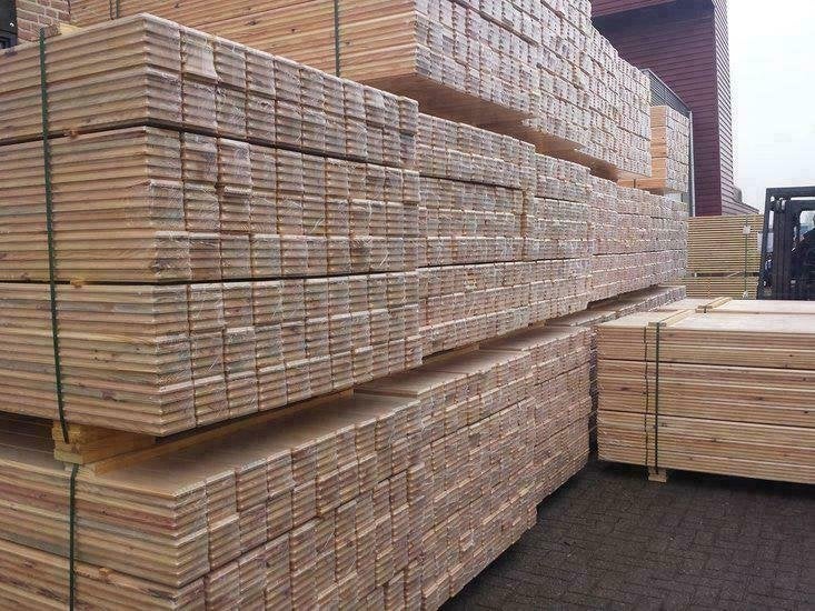 GRENEN VLOERDELEN 140MM HOUTEN VLOER AANBIEDING!, Ophalen of Verzenden, Nieuw, 75 m² of meer, Parket