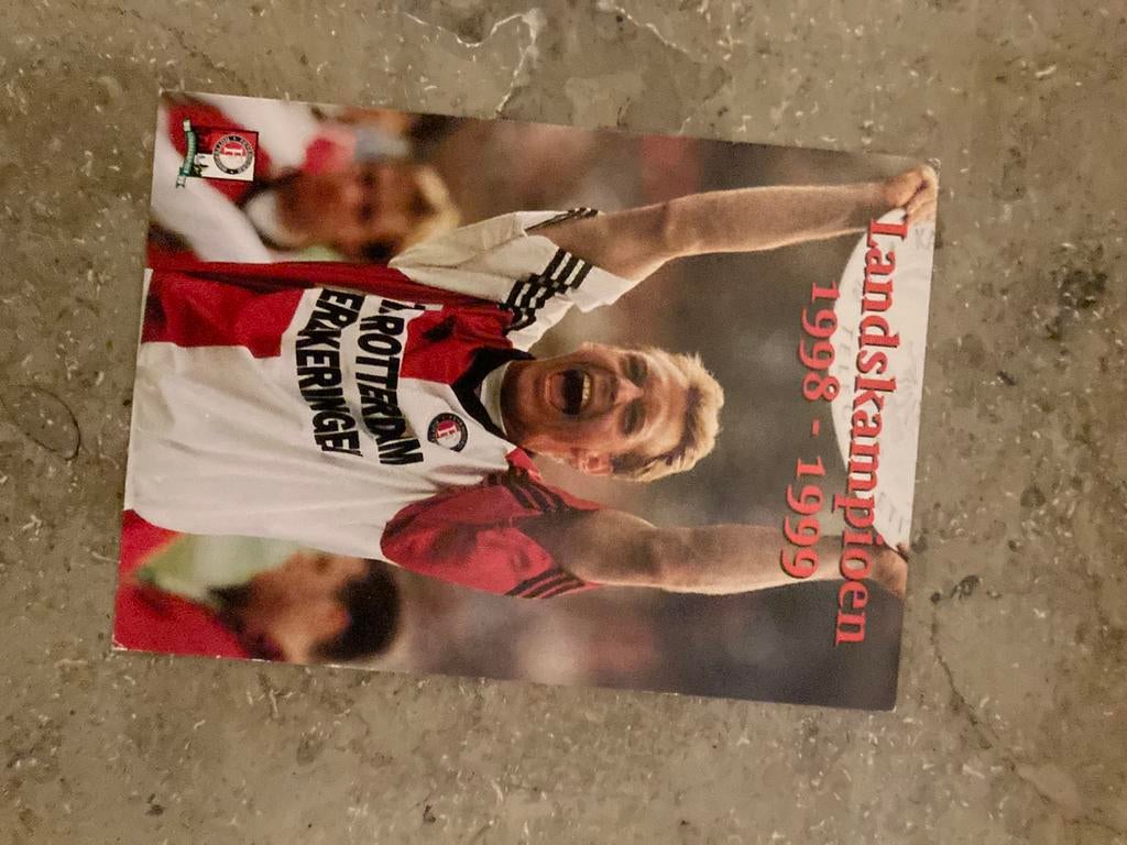FEYENOORD CARDS FEYENOORD LANDSKAMPIOEN 98-99 VAN VOSSEN, Ophalen of Verzenden, Zo goed als nieuw, Feyenoord, Poster, Plaatje of Sticker