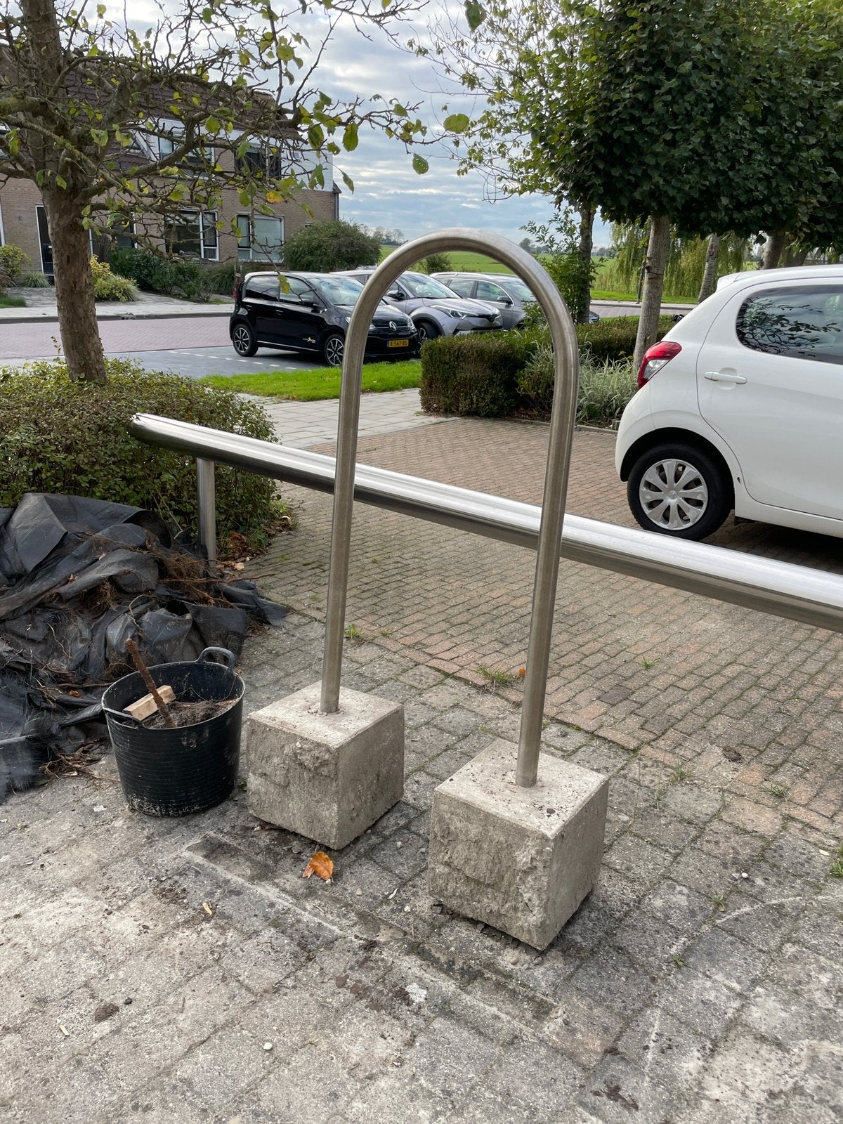 Fietsbeugel fietsstandaard RVS, Ophalen, Gebruikt