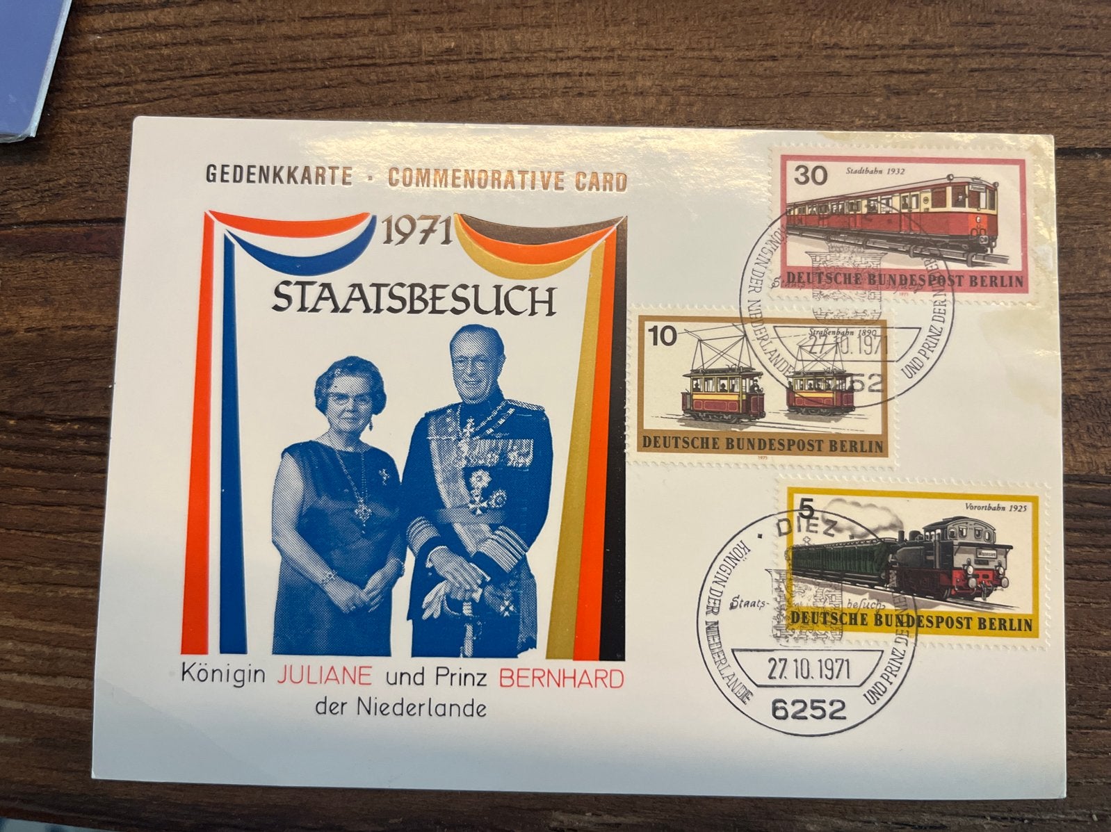 Gedenkkaarten met postzegels - Origineel uit 1971, Postzegels en Munten, Postzegels | Eerstedagenveloppen, Ophalen of Verzenden