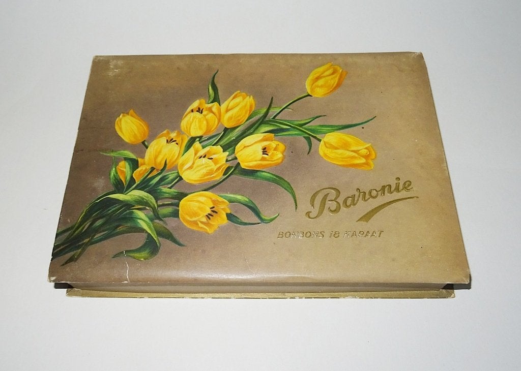 Baronie bonbondoos gele tulpen, Ophalen of Verzenden, Zo goed als nieuw
