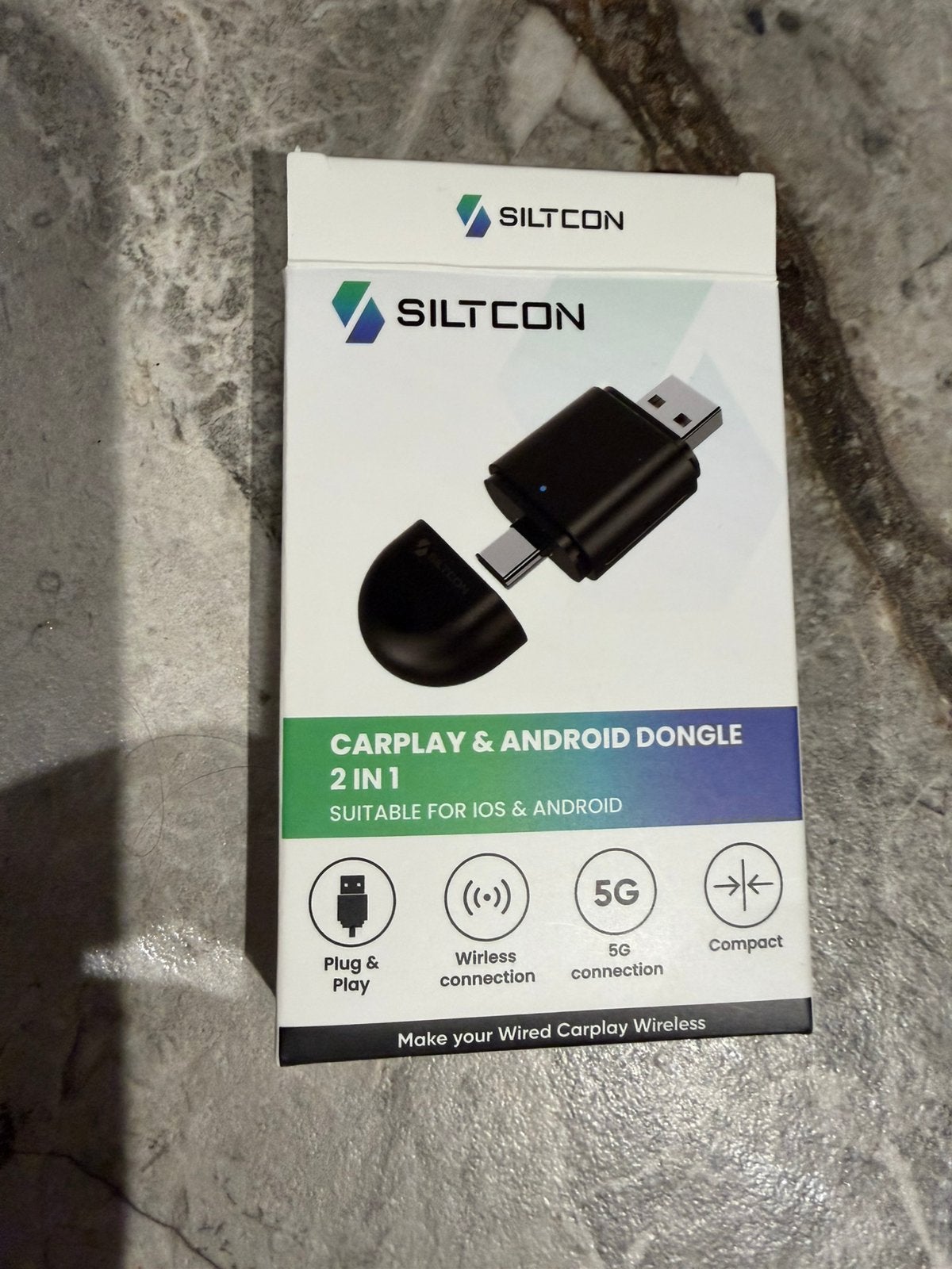 Siltcon CarPlay &Android Dongle 2 in 1, Ophalen, Zo goed als nieuw