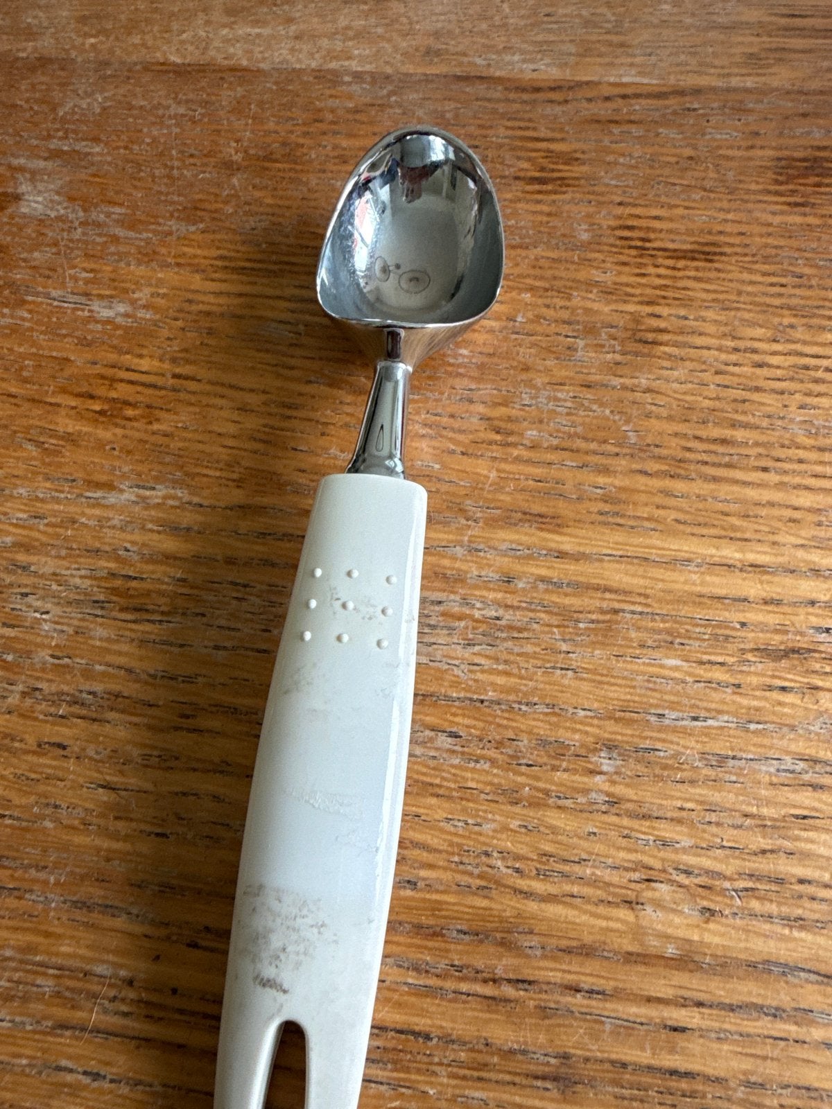 IJslepel met wit handvat, Ophalen of Verzenden, Metaal, Wit, Overige merken