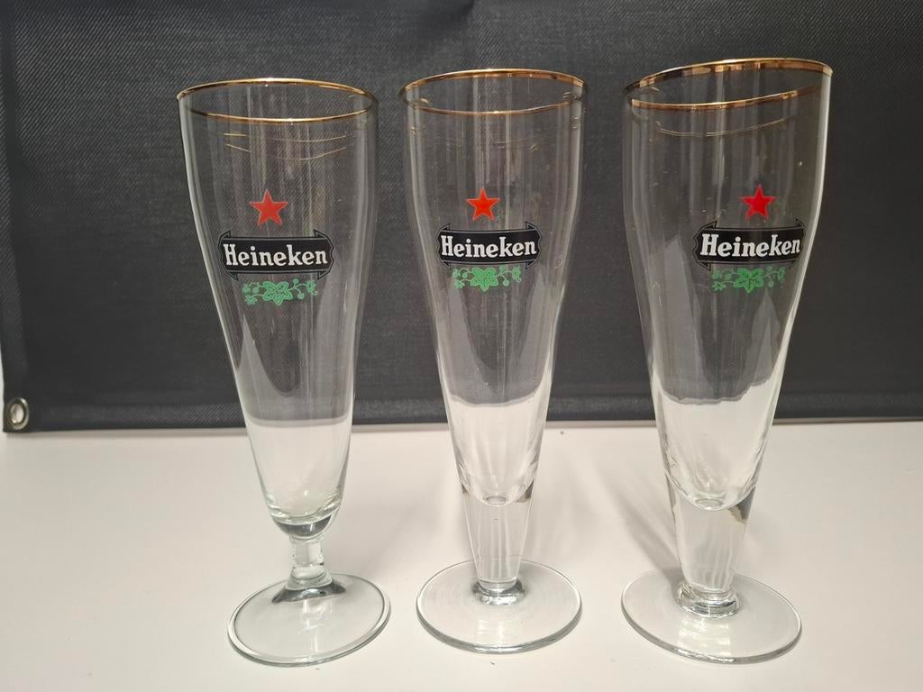 Oude heineken bierglazen, Ophalen of Verzenden, Zo goed als nieuw, Glas of Glazen, Heineken