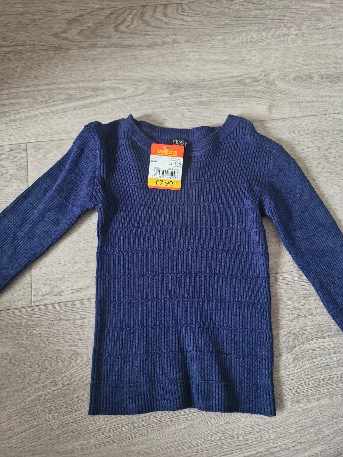 Nieuwe Wibra trui maat 122/128, donkerblauw, Jongen of Meisje, Trui of Vest, Nieuw, Ophalen of Verzenden
