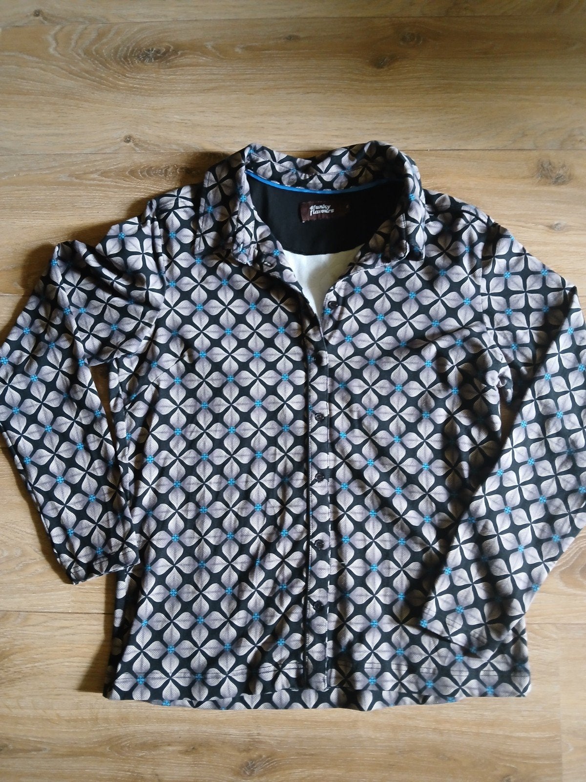 4 Funky Flavours Blouse met patroon - Maat L, Meerkleurig, Maat 42/44 (L), Ophalen of Verzenden, Zo goed als nieuw