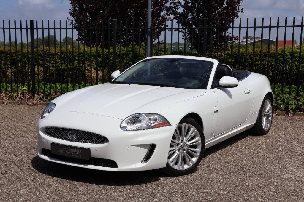 Jaguar XK 5.0 V8 Convertible AUT 2010 Wit, Auto's, Jaguar, Bedrijf, XK, Benzine, Cabriolet, Automaat, Geïmporteerd, Wit, Bruin