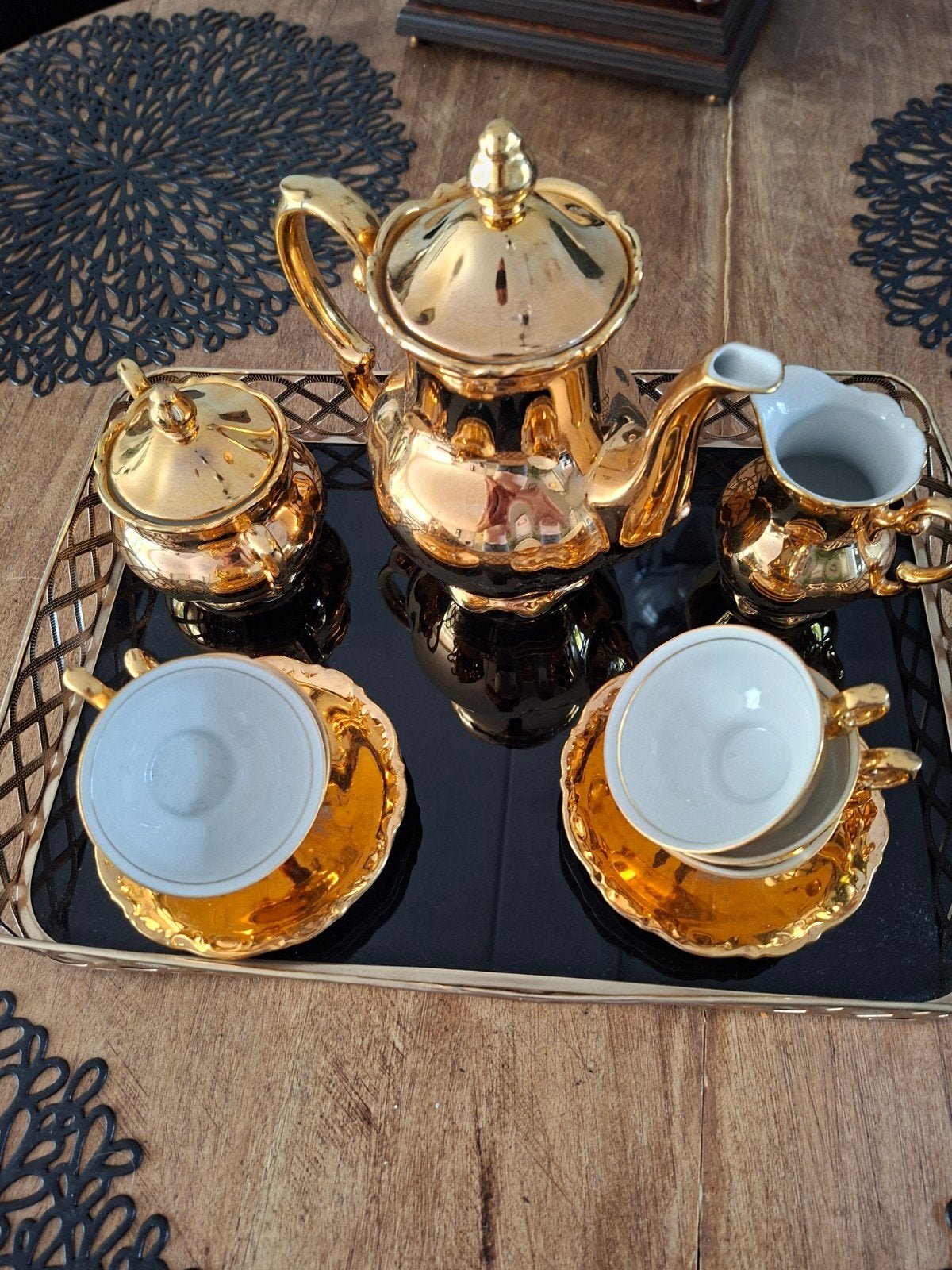 TE KOOP ZEER OUDE KOFFIE SERVIESJ, Ophalen of Verzenden