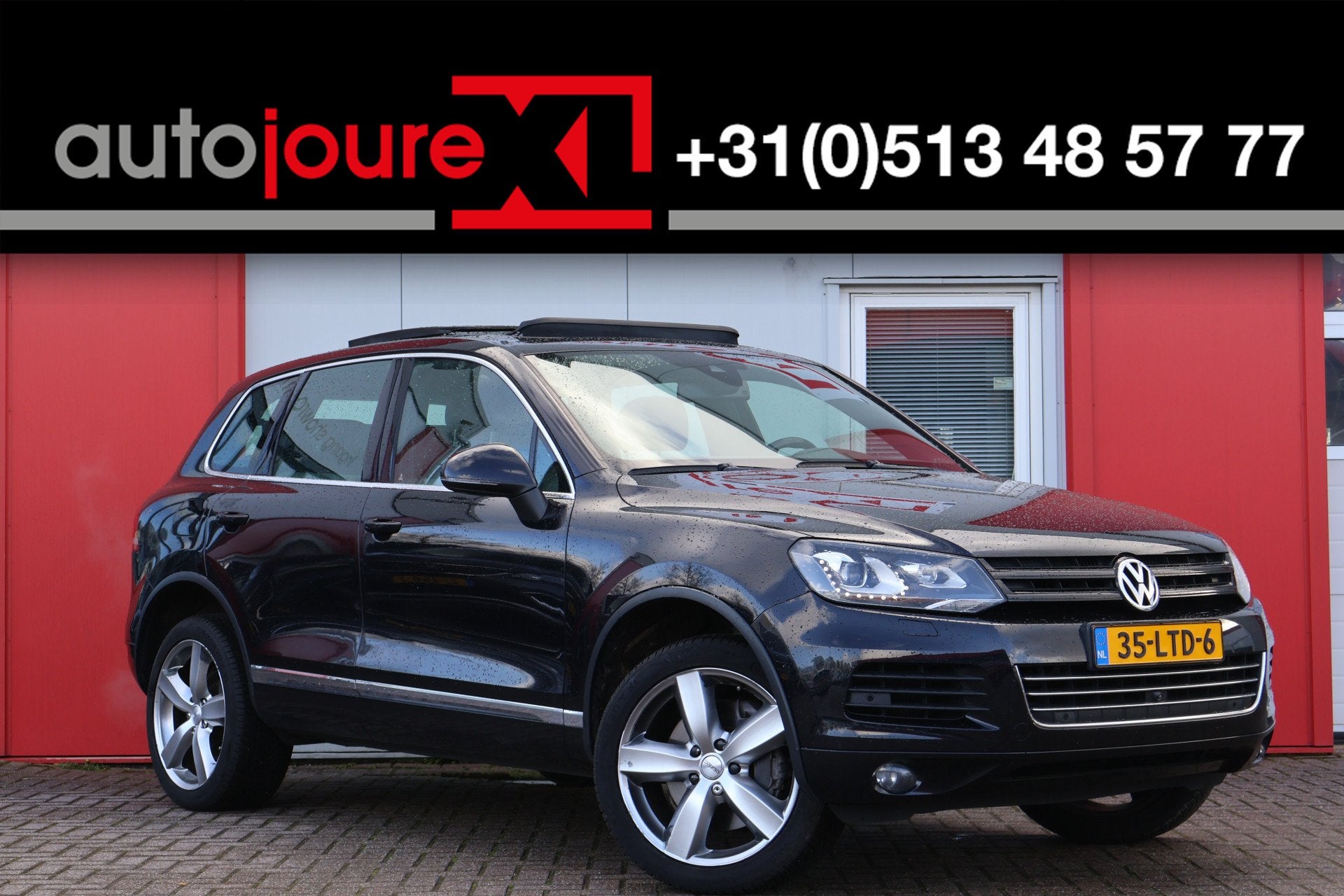 Volkswagen Touareg 3.0 TSI Hybrid Highline | Luchtvering | P, Auto's, Automaat, Euro 5, Gebruikt, Zwart