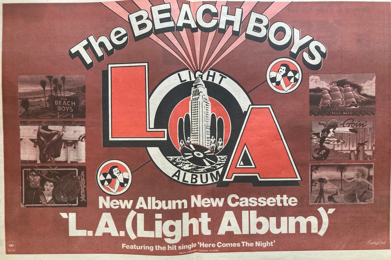 Paginagrote A2 advertentie BEACH BOYS LA Light Album release, Ophalen of Verzenden