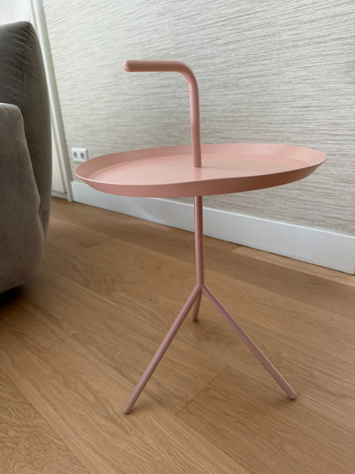 HAY Dont Leave Me Bijzettafel - dusty pink, Minder dan 55 cm, Gebruikt, Metaal of Aluminium, Rond