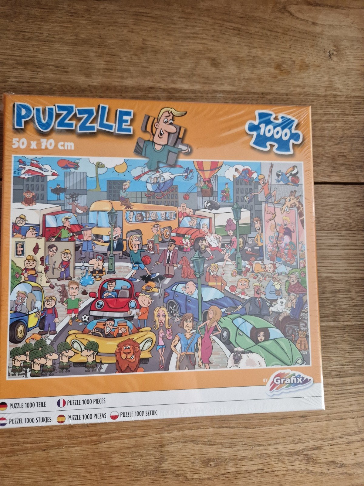 Grafix Puzzel 1000 Stukjes - Drukke Stadsscène, Kinderen en Baby's, Speelgoed | Kinderpuzzels, Ophalen of Verzenden, Meer dan 50 stukjes