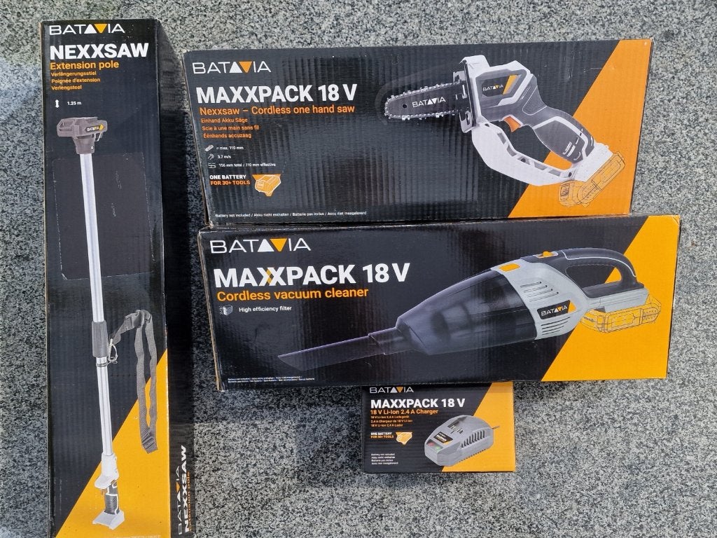 Te koop: BATAVIA accu handkettingzaag + handstofzuiger, Ophalen, Zo goed als nieuw, Overige soorten