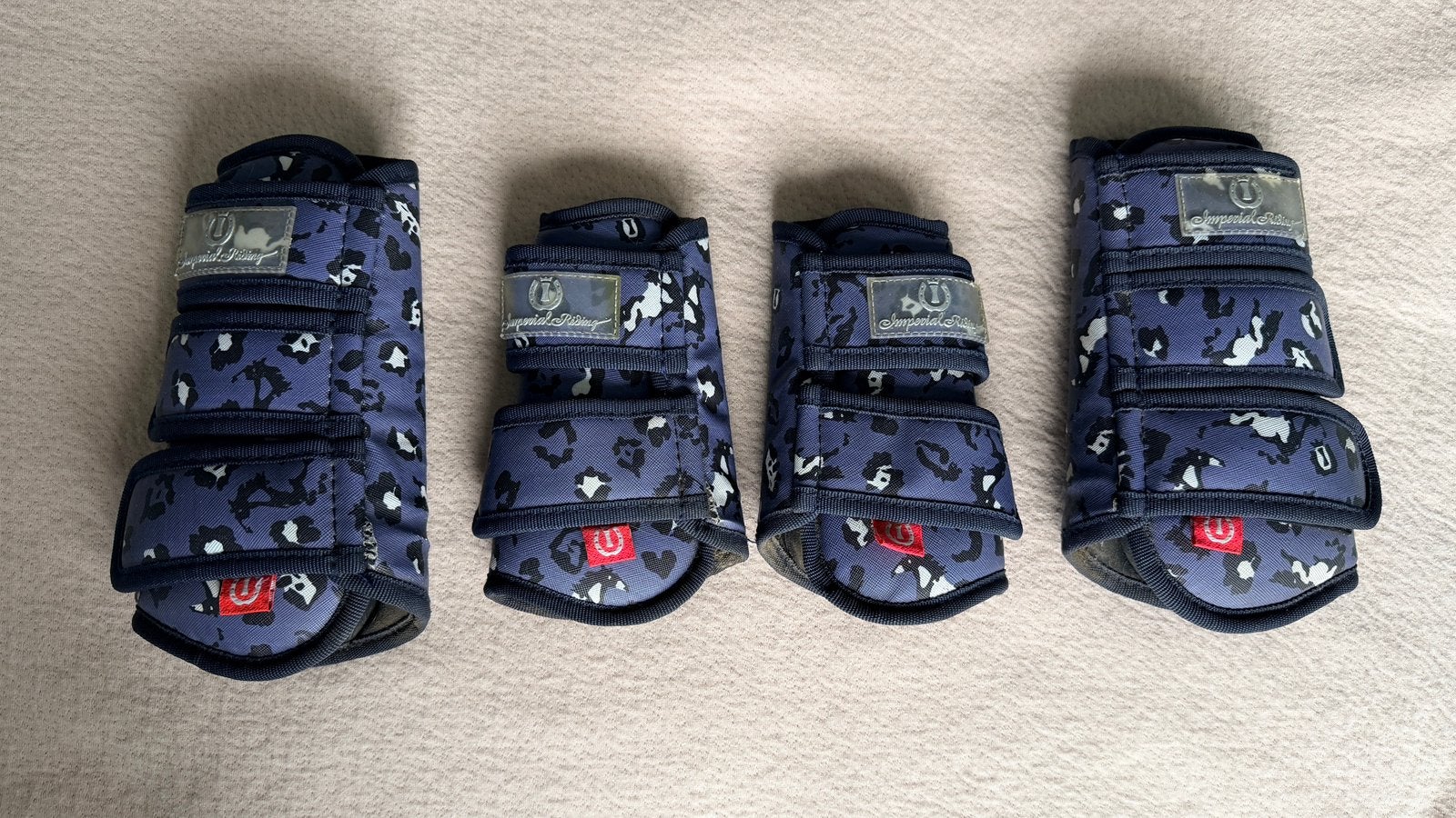 Imperial Riding beenbeschermers blauw navy print, Dieren en Toebehoren, Beenbeschermers, Ophalen of Verzenden, Gebruikt