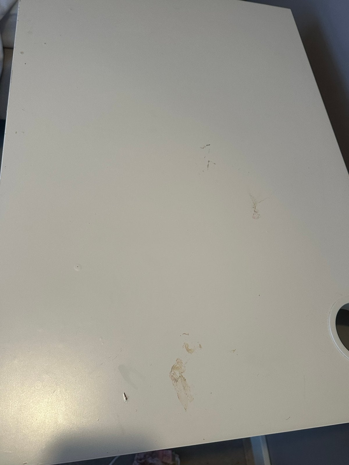 IKEA bureau met lade - wit, Huis en Inrichting, Bureaus, Gebruikt, IKEA, Spaanplaat of MDF, Wit, Met lades, Ophalen