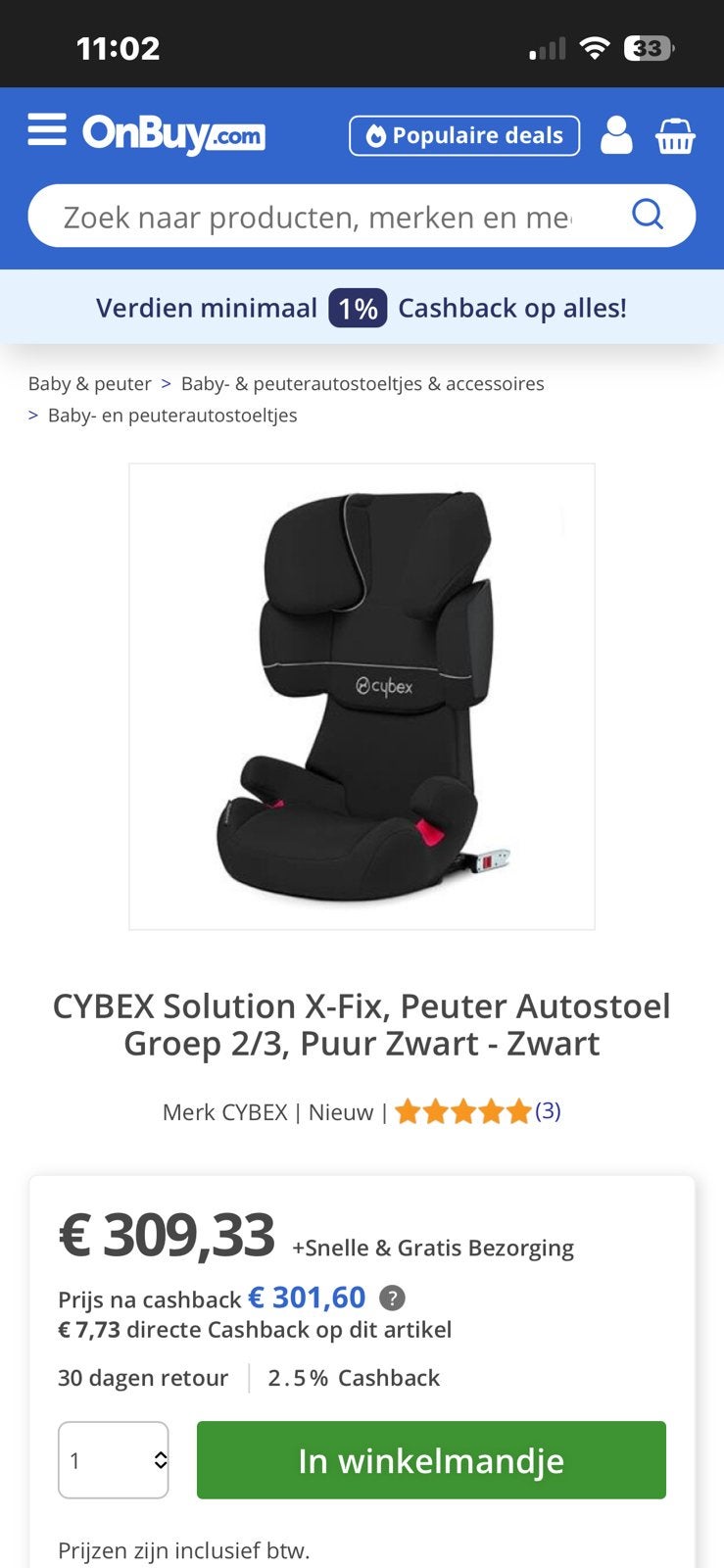 CYBEX Solution X-Fix, Peuter Autostoel, Overige merken, 15 t/m 36 kg, Verstelbare rugleuning, Ophalen of Verzenden
