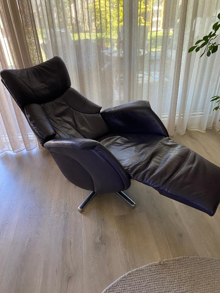 Relaxstoel, Huis en Inrichting, Fauteuils, Ophalen, Gebruikt, Minder dan 75 cm, Leer