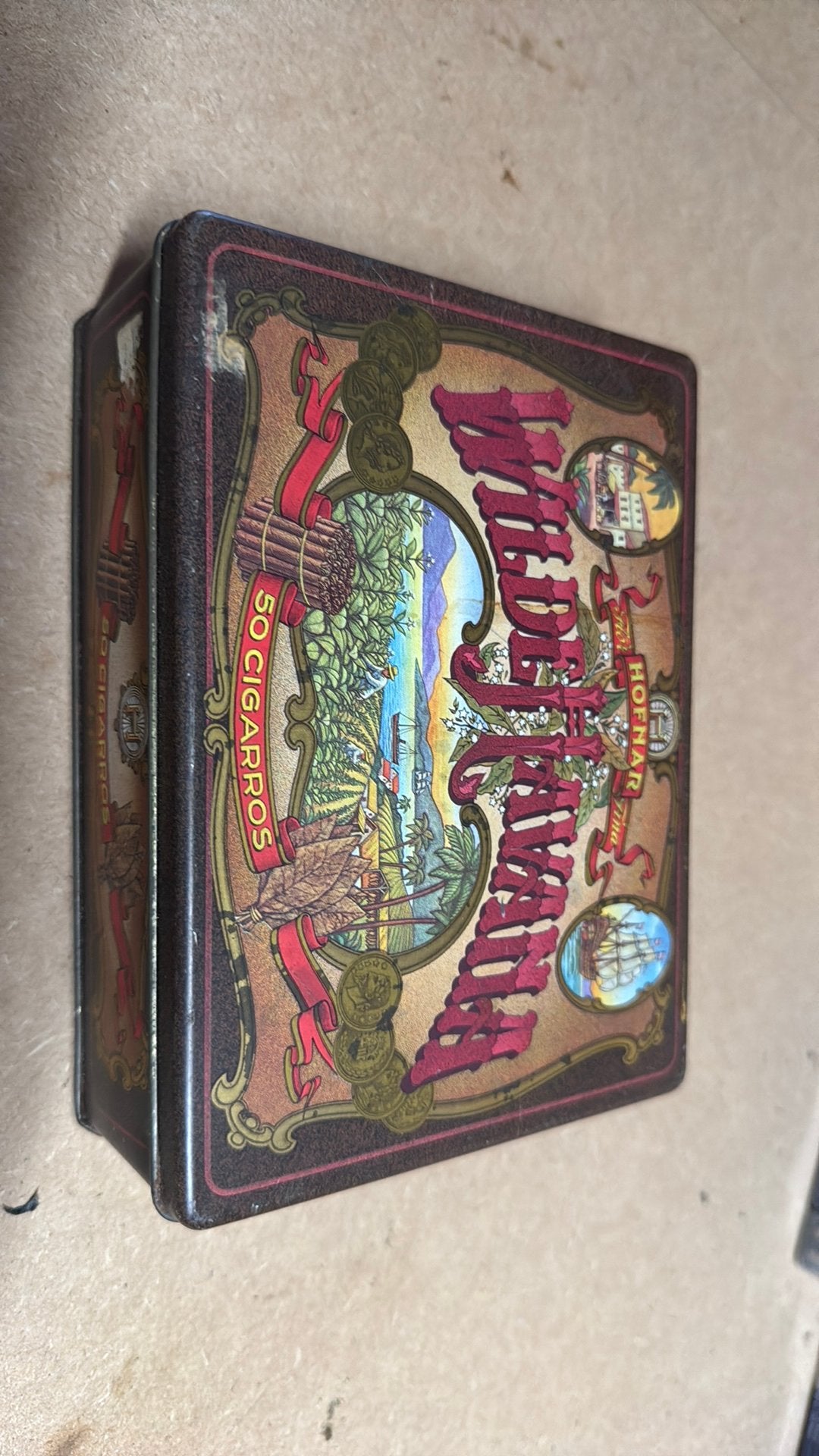Sigaren blik wilde havanna, Ophalen of Verzenden, Gebruikt, Overige, Overige merken