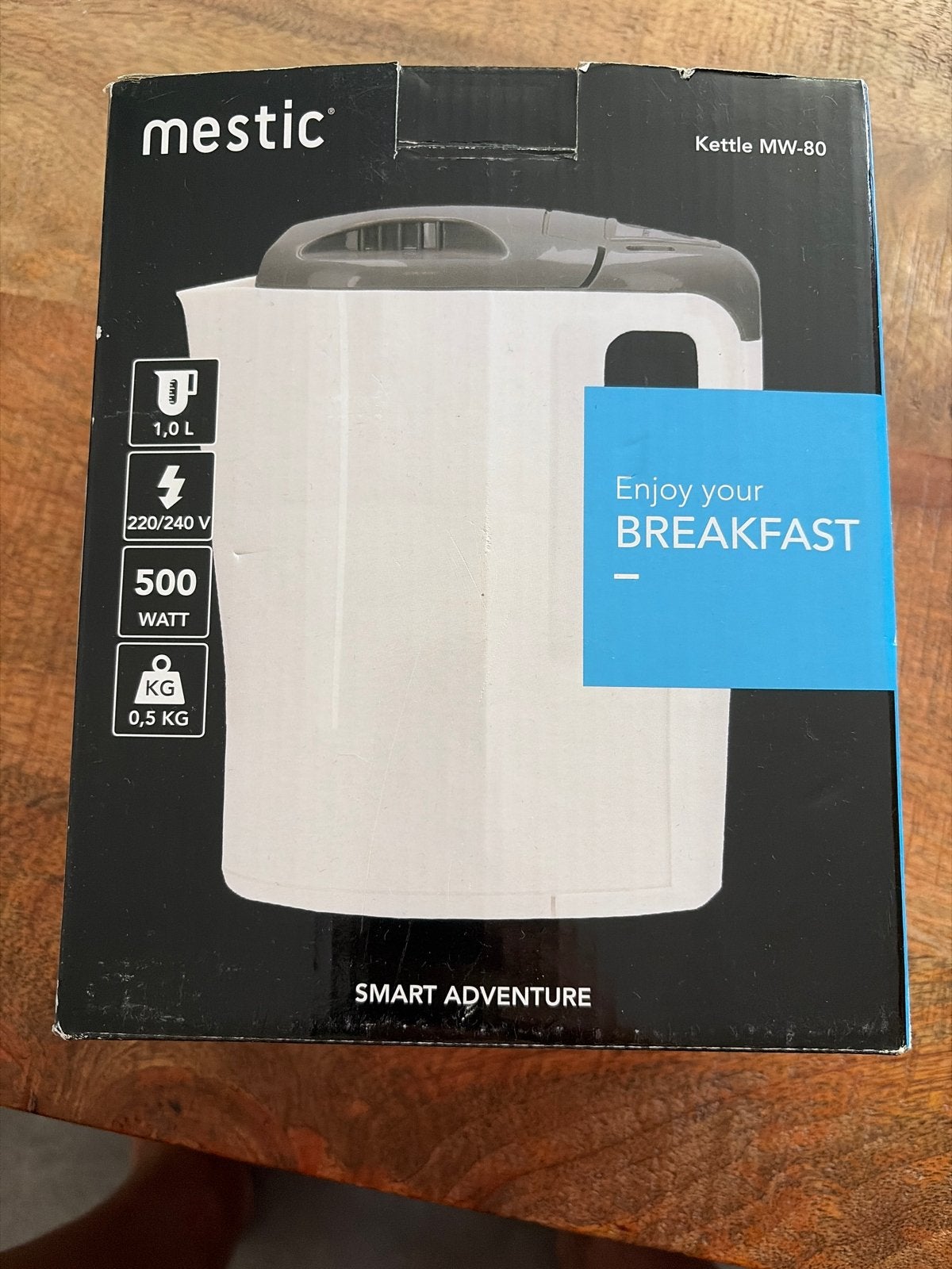 Mestic Waterkoker MW-80 voor Camper/Caravan - 1 Liter, 1 tot 2 liter, Ophalen of Verzenden, Zo goed als nieuw