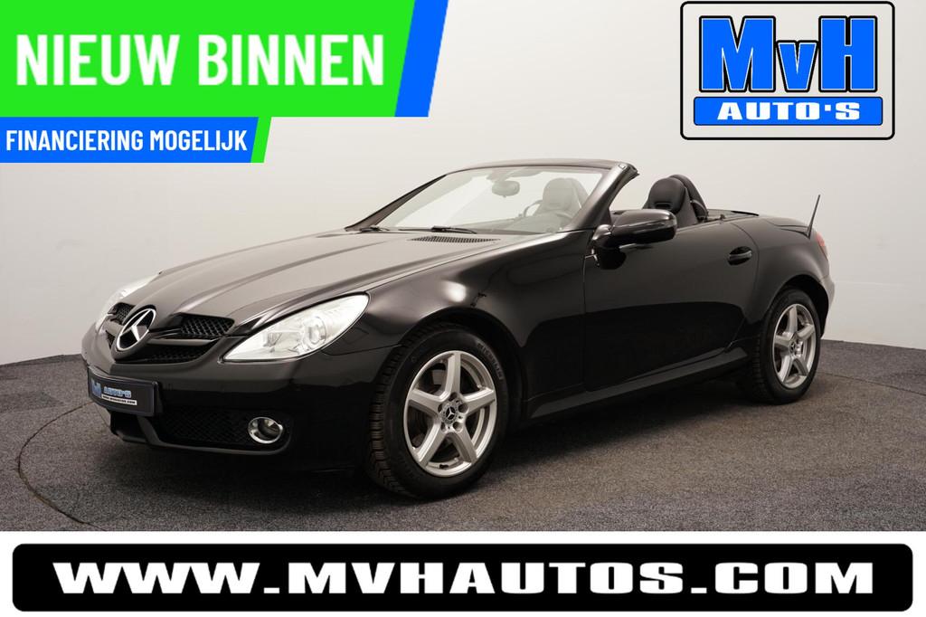 Mercedes SLK-klasse 200 K. Prestige Plus|NEK/STOELVERW|LEER, 13 km/l, Achterwielaandrijving, Gebruikt, Zwart