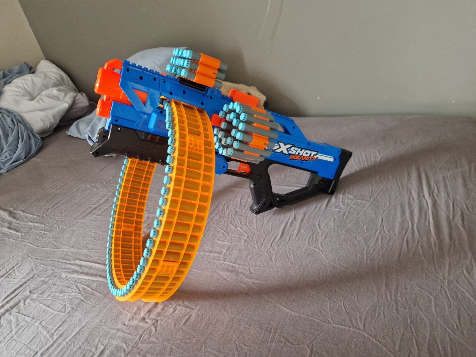 X-Shot Insanity Manic Blaster met 72 darts, Ophalen of Verzenden, Zo goed als nieuw, Jongen of Meisje