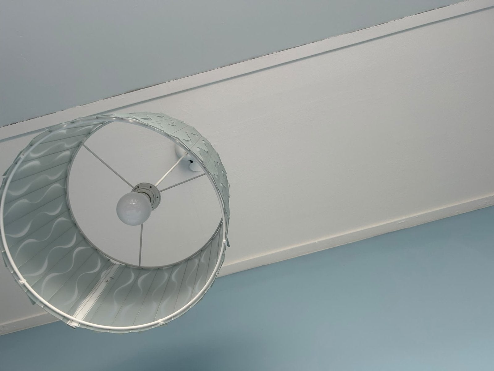 IKEA hanglamp met uniek patroon, Huis en Inrichting, Ophalen, Zo goed als nieuw, Textiel, E27 (groot)