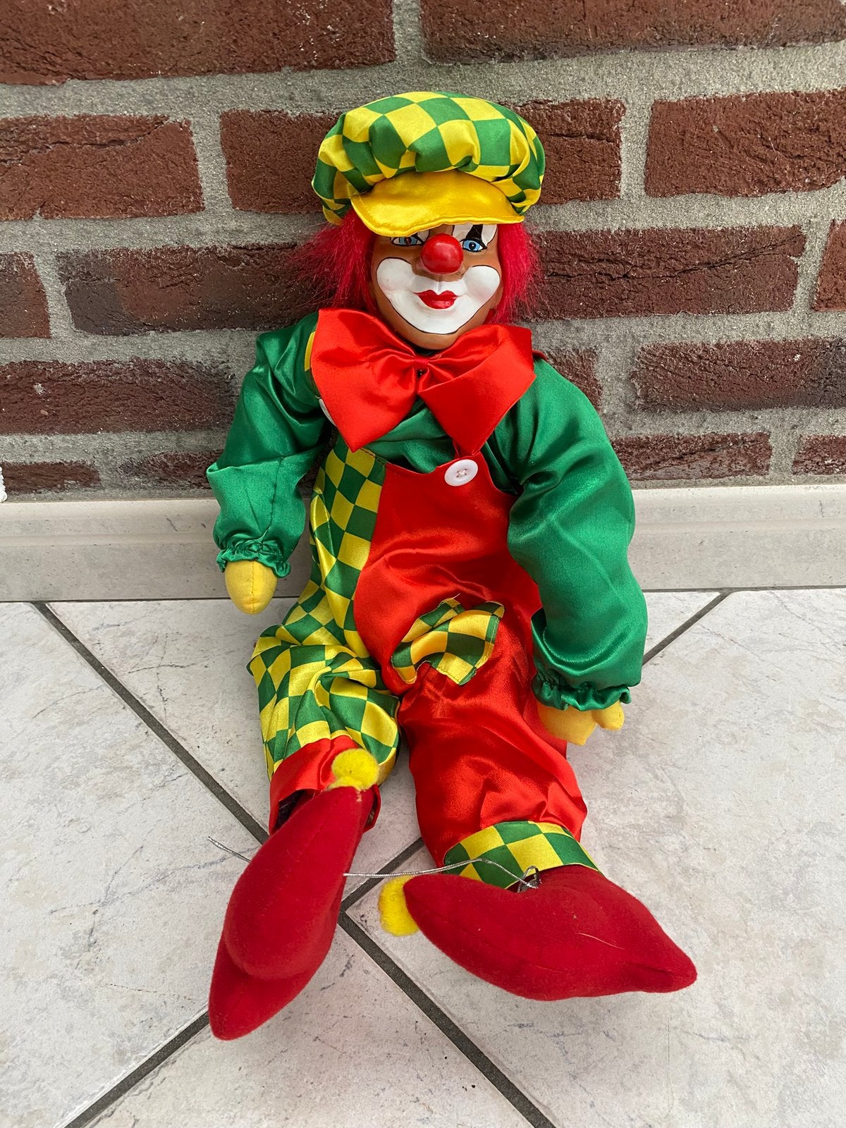 Clown carnaval, Ophalen of Verzenden, Zo goed als nieuw, Hoed of Pruik, Carnaval