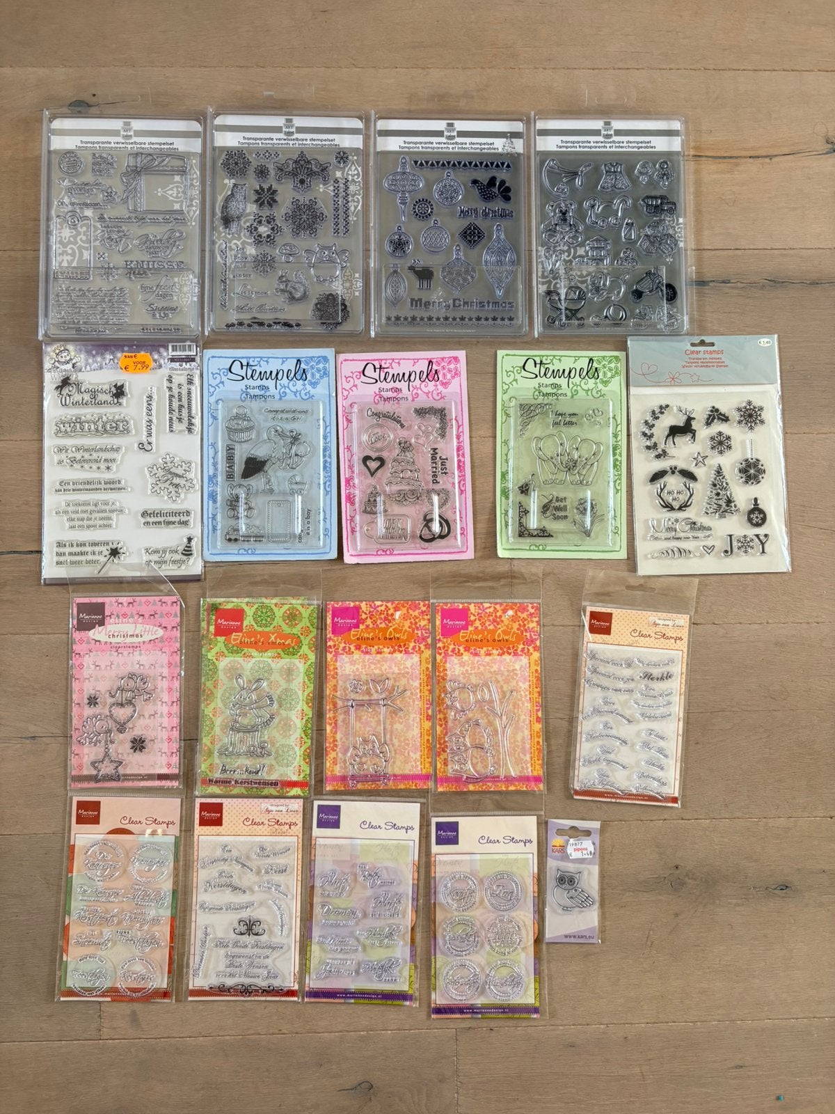 Stempels, clear stamps, kerst, baby, tekst, Hobby en Vrije tijd, Scrapbooking, Ophalen, Nieuw