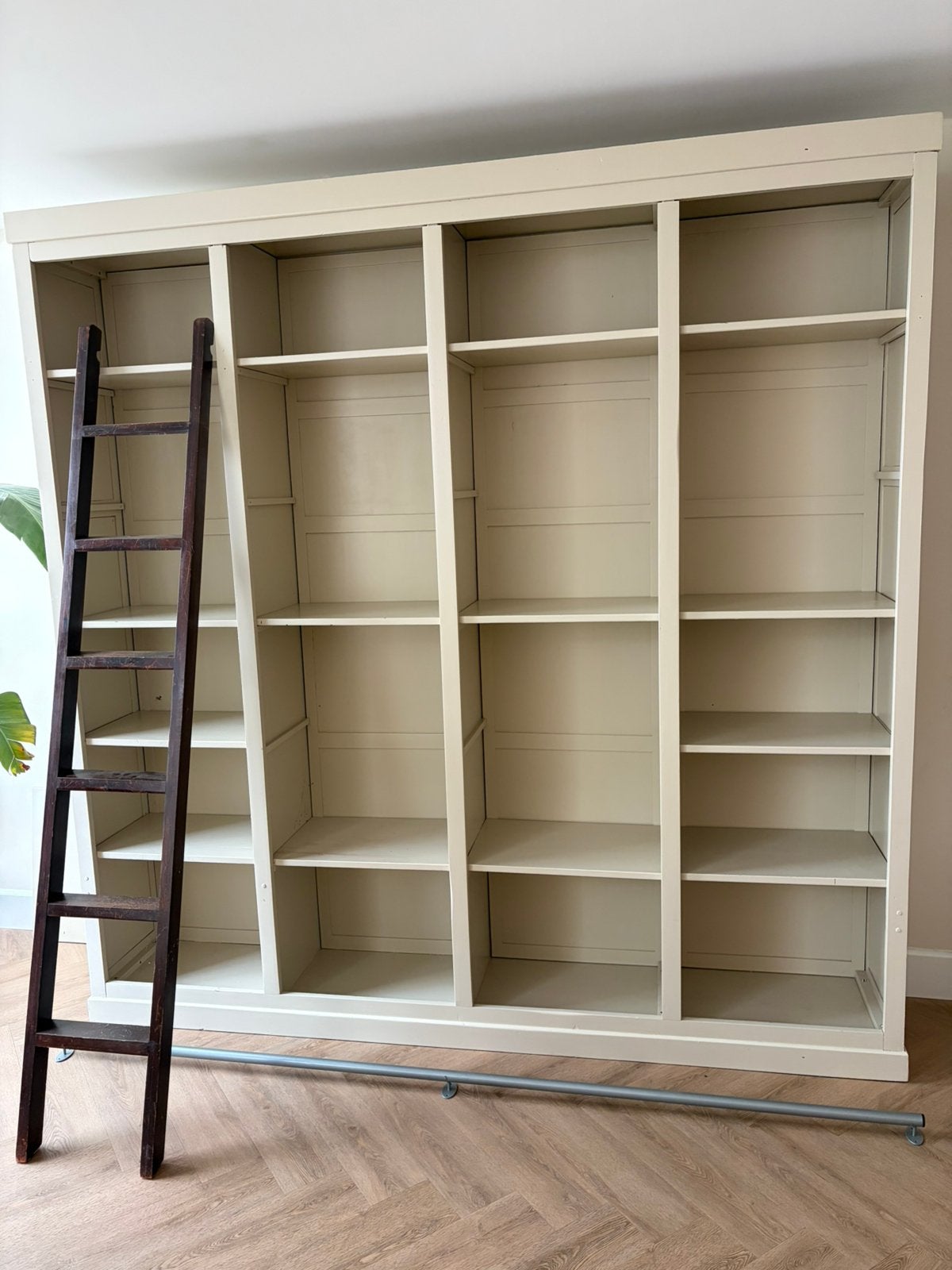 Prachtige bibliotheek / boekenkast 2,5 x 2,5 mét trap, Met plank(en), Gebruikt, 200 cm of meer, Ophalen of Verzenden