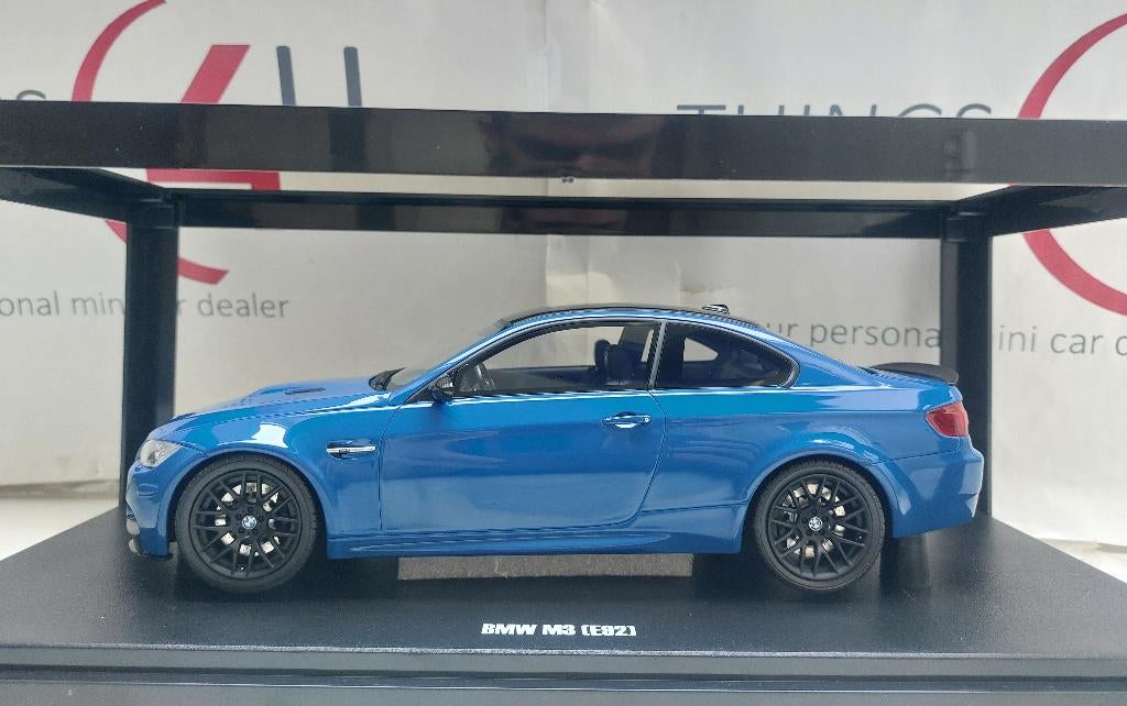 GT Spirit 1:18 BMW M3 E92 2007 blauw/zwart nieuw in doos, Hobby en Vrije tijd, Modelauto's | 1:18, Ophalen of Verzenden, Nieuw