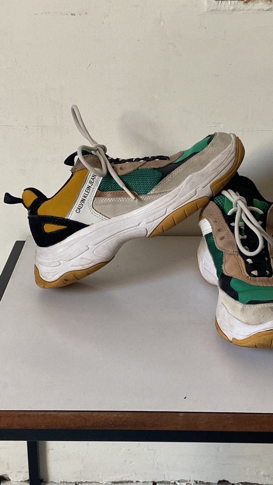 Calvin Klein Jeans Sneakers - Groen/Beige/Zwart, Ophalen of Verzenden